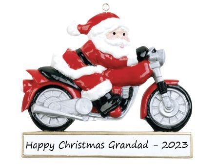 Motorcycle Personalised Christmas Ornament
