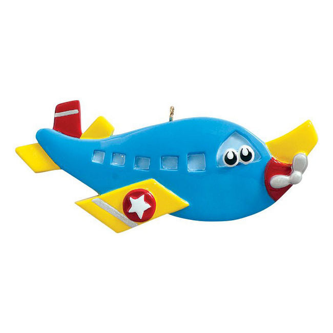 Novelty Airplane Personalised Christmas Decoration