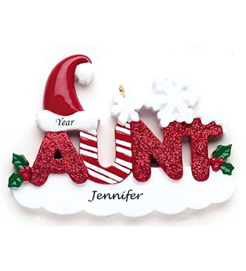 Aunt personalised Christmas Ornament