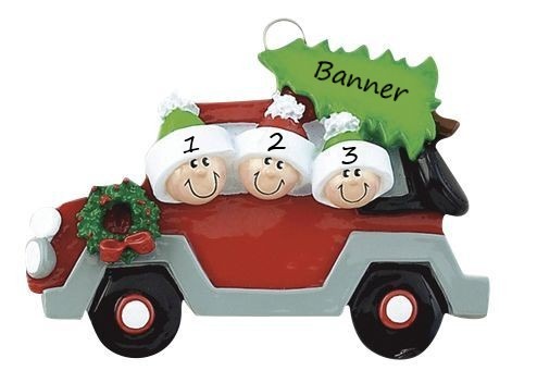 Bringing Home The Tree 3 Personalised Christmas Ornament