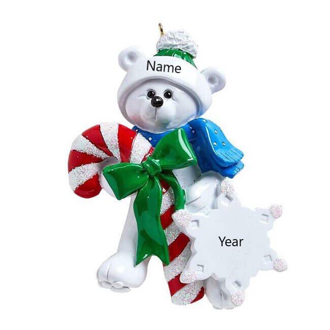 Candy Cane Polar Bear