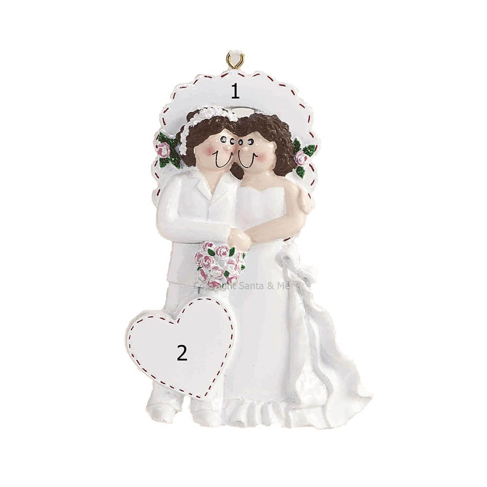 Female Married Couple Personalised Christmas Ornament