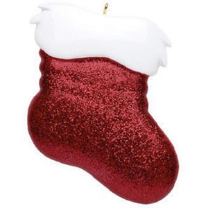 Glitter Stocking Personalised Christmas Ornament