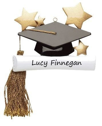 Graduation Cap Personalised Christmas Ornament