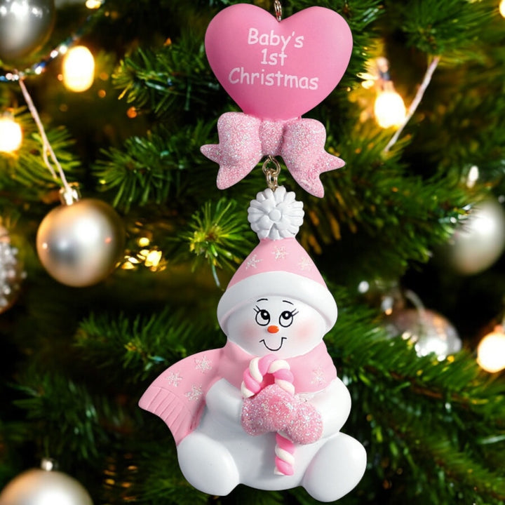 Candy cane personalised ornament 1st Christmas tree decoration