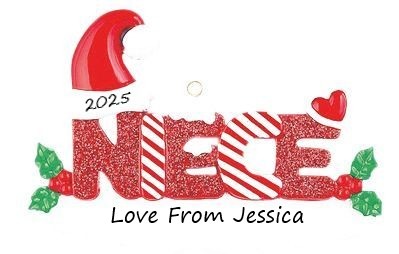 Niece Personalised Christmas Ornament