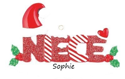 Niece Personalised Christmas Ornament