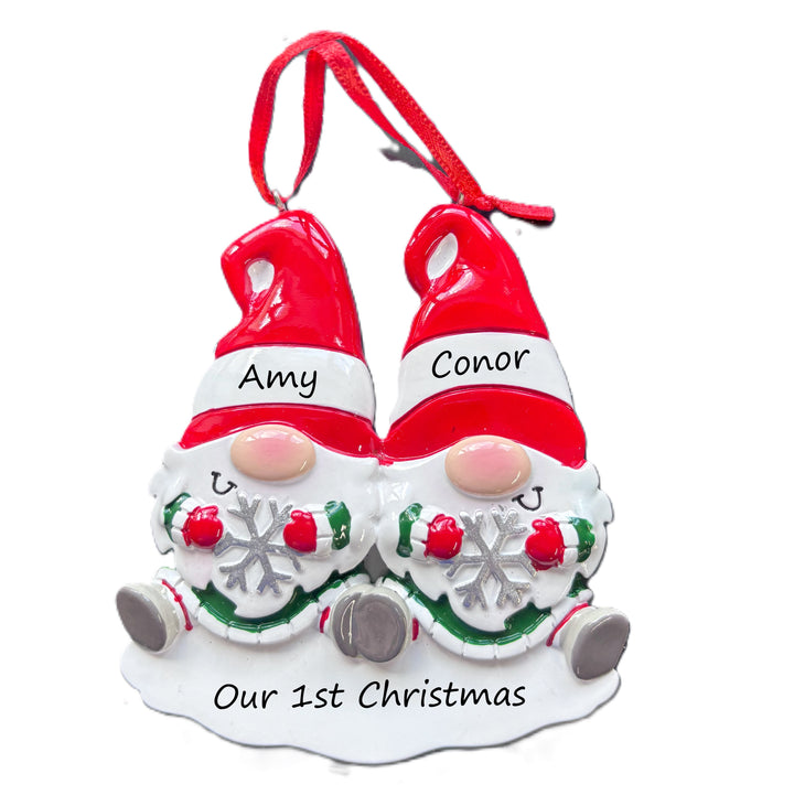 PX Gnome Family - 2 personalised Christmas Ornament