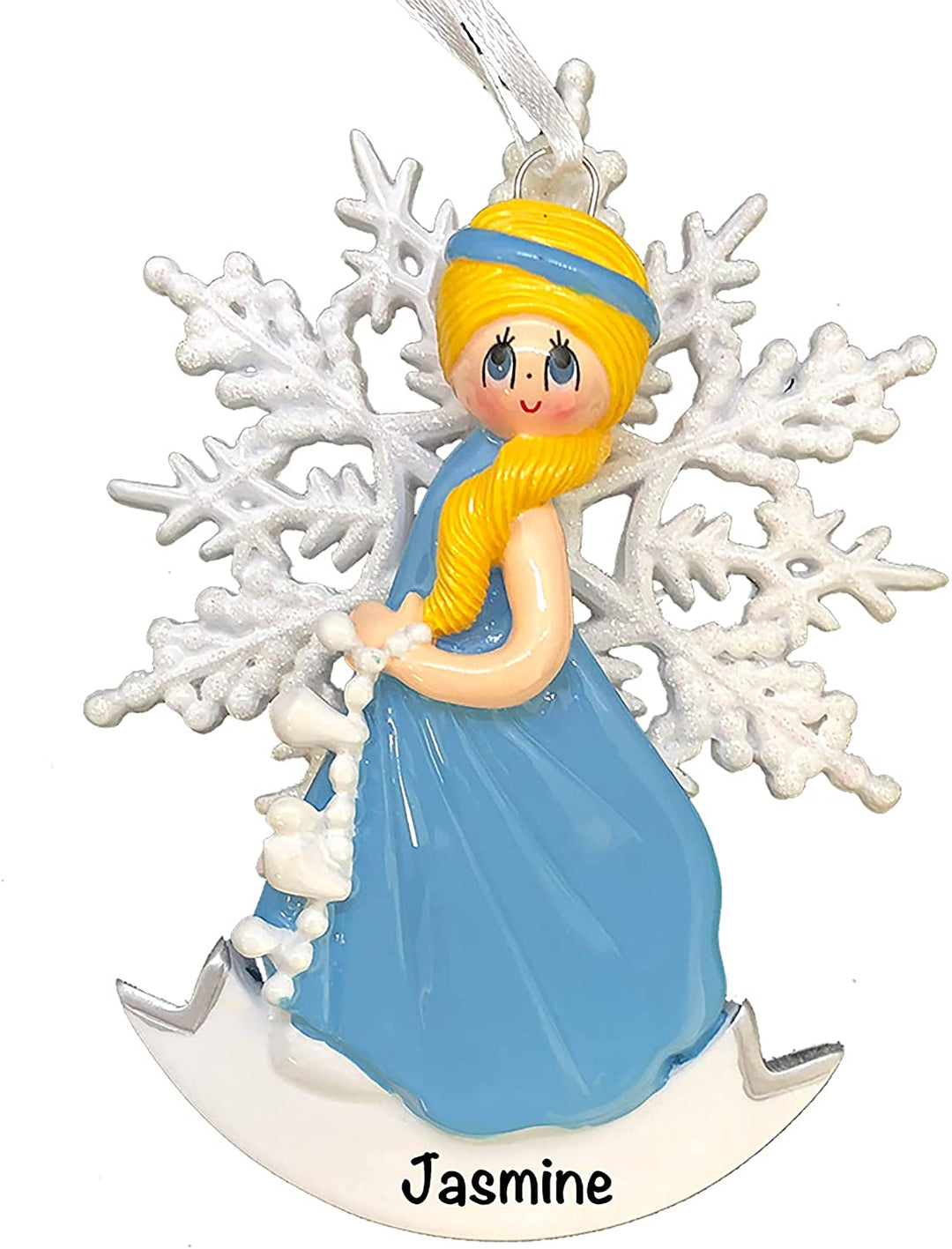 Snow princess blonde Christmas ornament