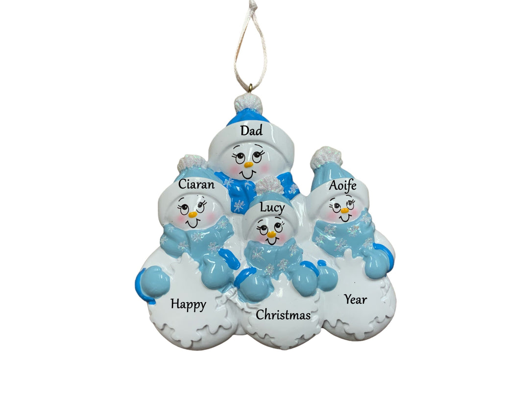 Single parent with children personalised ornament