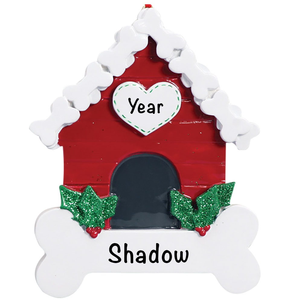 Dog Bone House Personalised Christmas Ornamant