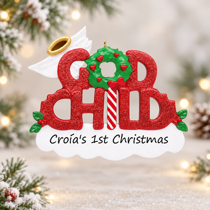 Godchild Personalised Christmas Ornament