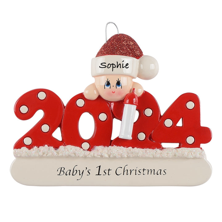 2024 Baby - Red Personalised Christmas Ornament