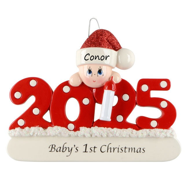2025 Baby - Red Personalised Christmas Ornament