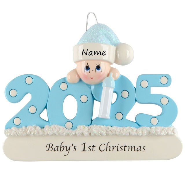 2025 Baby - Blue Personalised Christmas Ornament