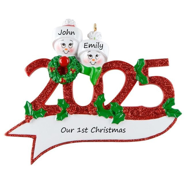 2025 Family 2 Personalised Christmas Ornament