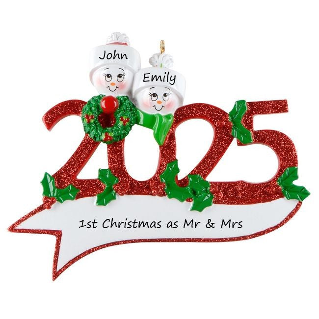 2025 Family 2 Personalised Christmas Ornament