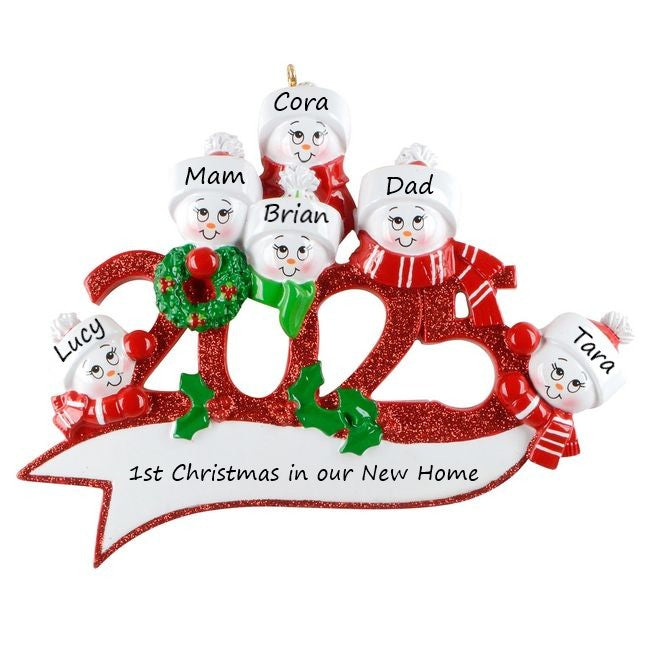 2025 Family 6 Personalised Christmas Ornament