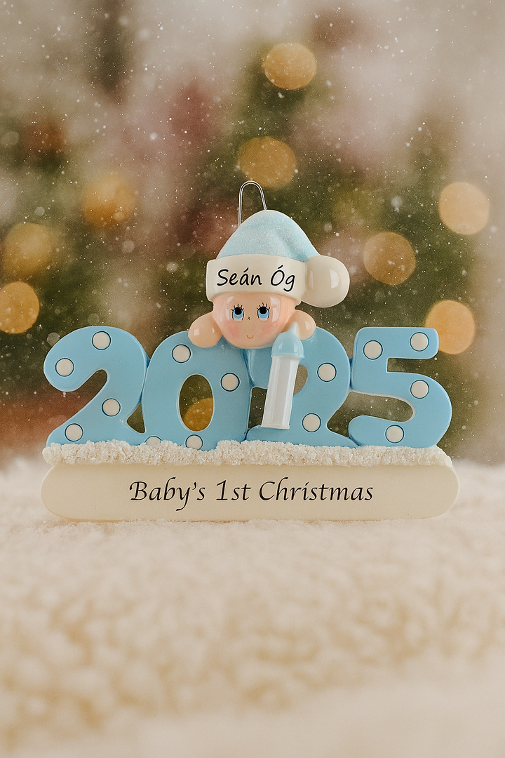 2025 Baby - Blue Personalised Christmas Ornament
