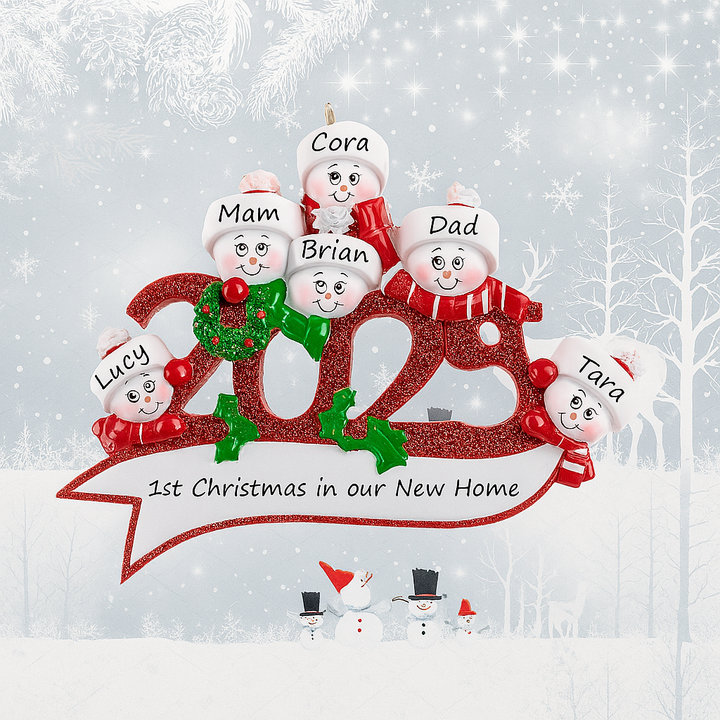 2025 Family 6 Personalised Christmas Ornament