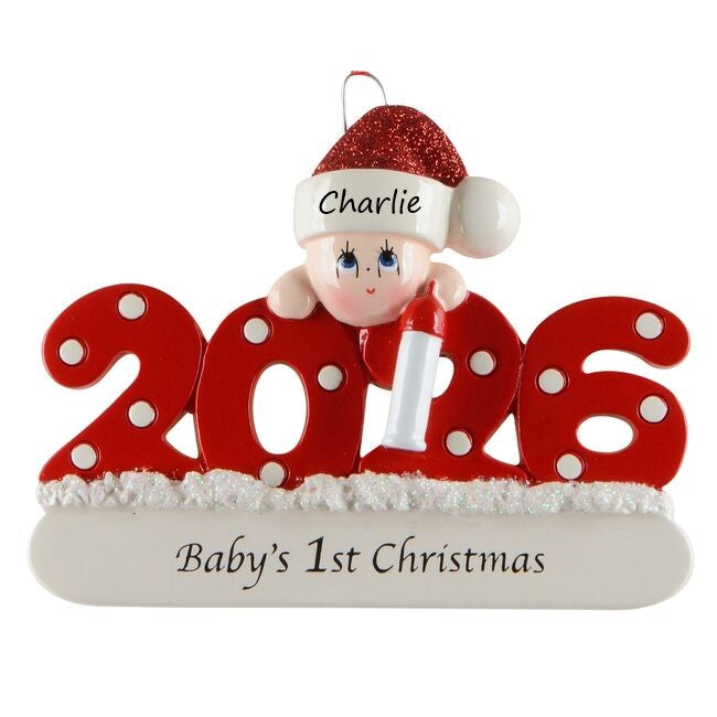 2026 Baby - Red Personalised Christmas Ornament