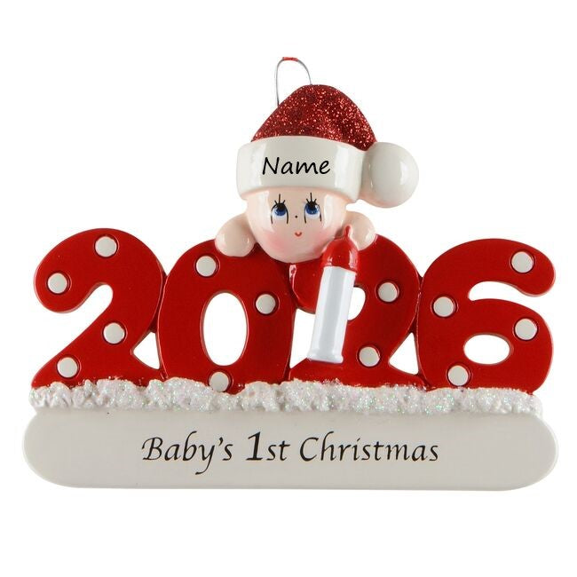 2026 Baby - Red Personalised Christmas Ornament