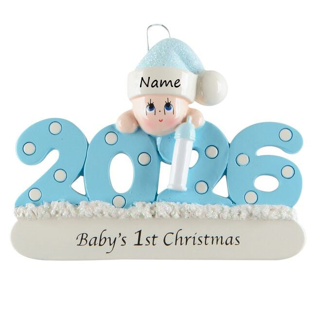 2026 Baby - Blue Personalised Christmas Ornament