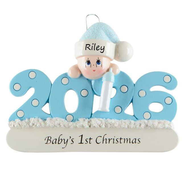 2026 Baby - Blue Personalised Christmas Ornament