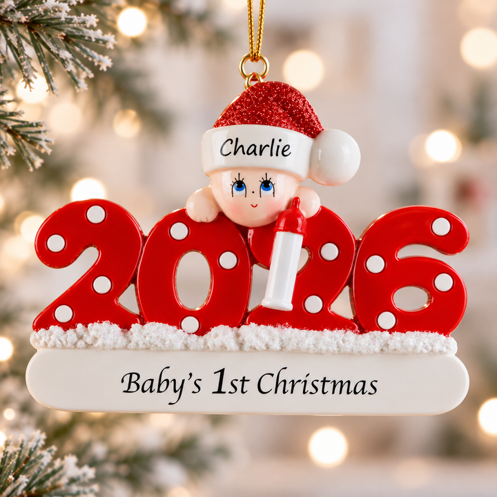 2026 Baby - Red Personalised Christmas Ornament