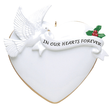 In Our Hearts Forever Personalised Christmas Ornament