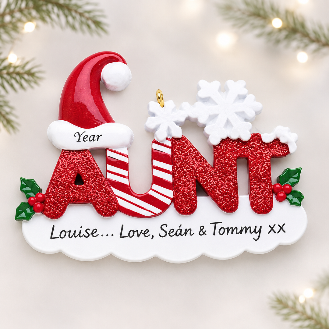 Aunt Personalised Christmas Ornament