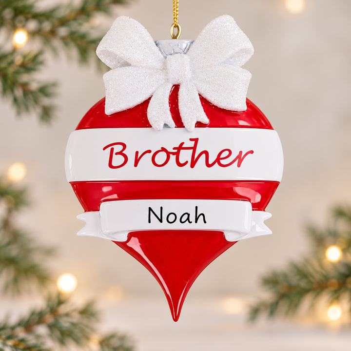 Brother Bauble Personalised Christmas Ornament