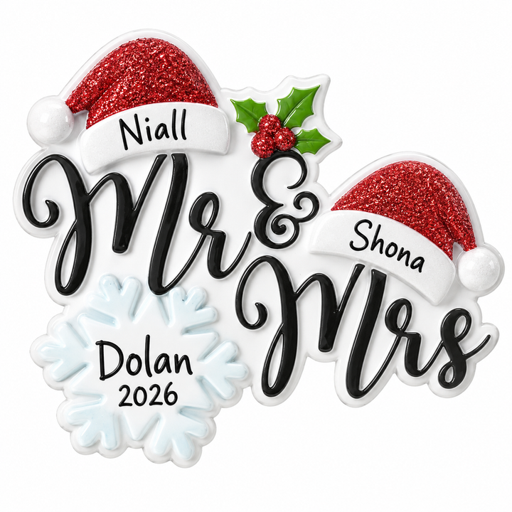 PX  Mr & Mrs. Wedding Ornament