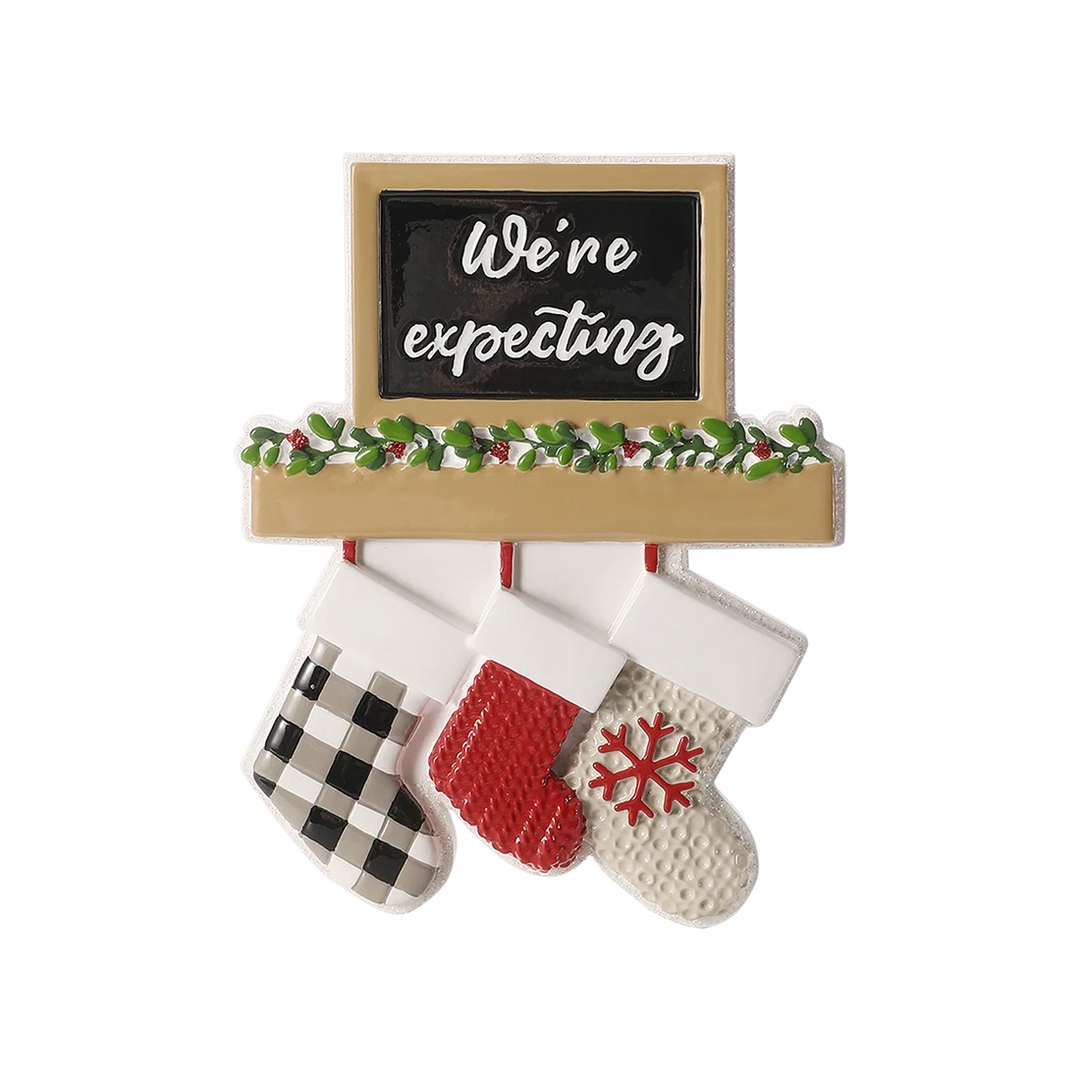 PX- Stockings - We’re Expecting personalised Christmas ornament
