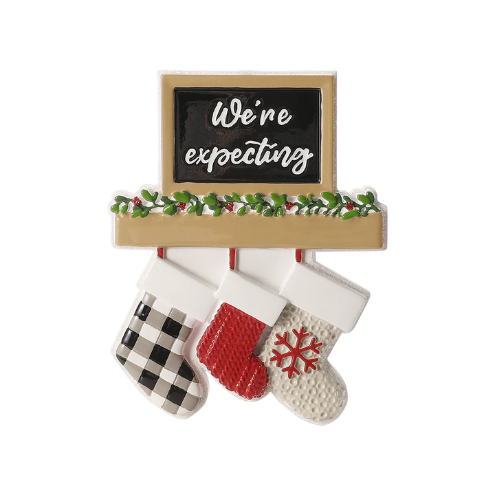 PX- Stockings - We’re Expecting personalised Christmas ornament