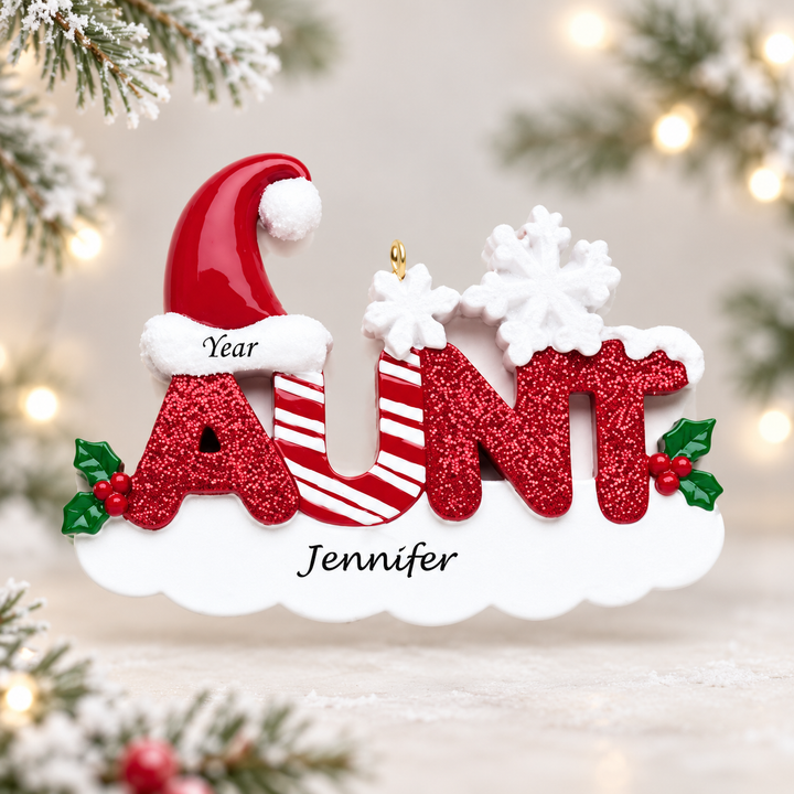 Aunt Personalised Christmas Ornament