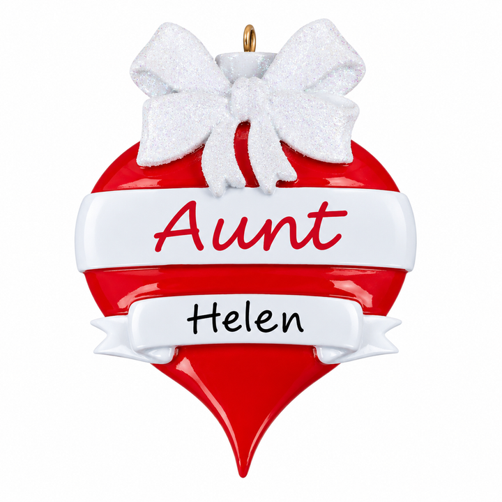 Aunt Bauble Personalised Christmas Ornament