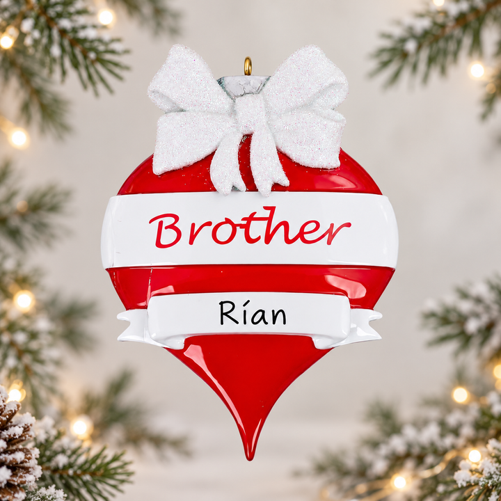 Brother Bauble Personalised Christmas Ornament