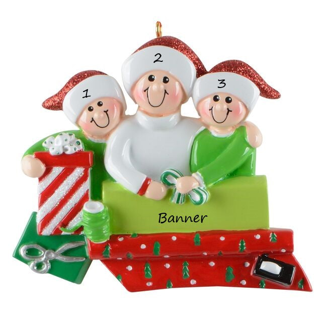 All Wrapped up 3 Personalised Christmas Ornament