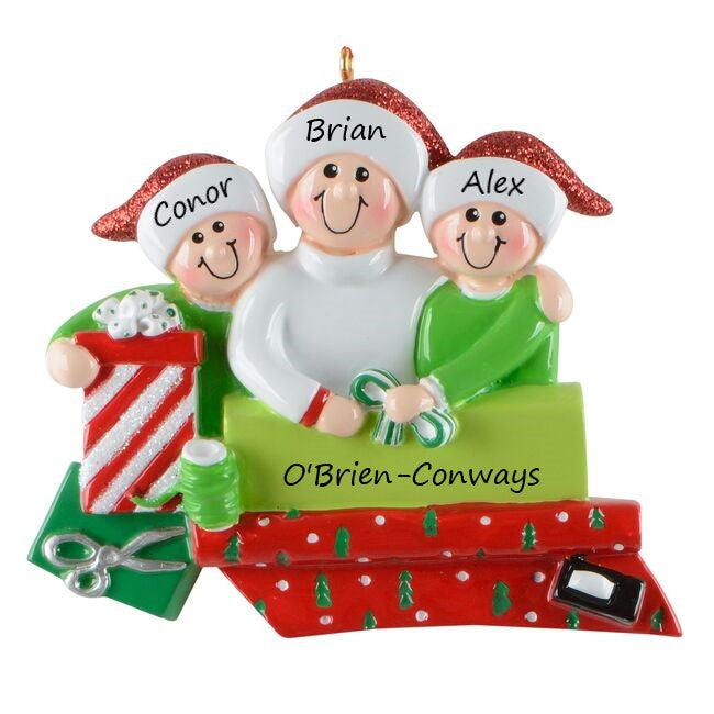 All Wrapped up 3 Personalised Christmas Ornament