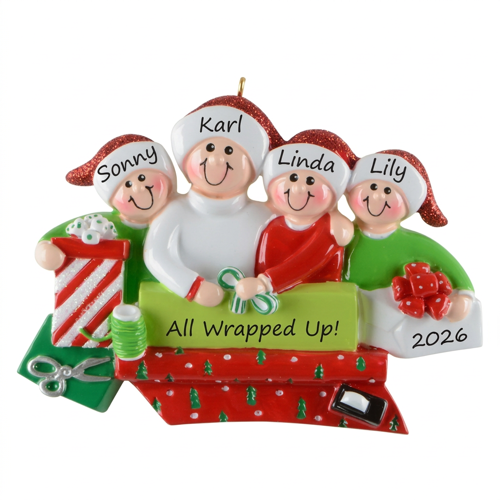 All Wrapped up 4 Personalised Christmas Ornament