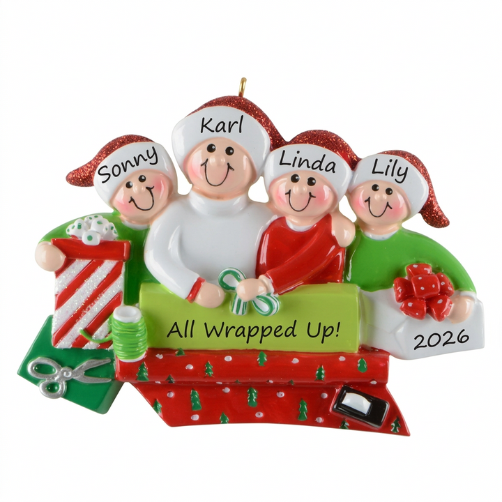 All Wrapped up 4 Personalised Christmas Ornament