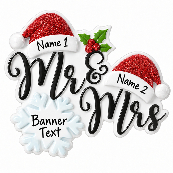 PX  Mr & Mrs. Wedding Ornament