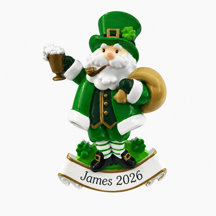 PX Irish Santa Personalised Christmas Ornament