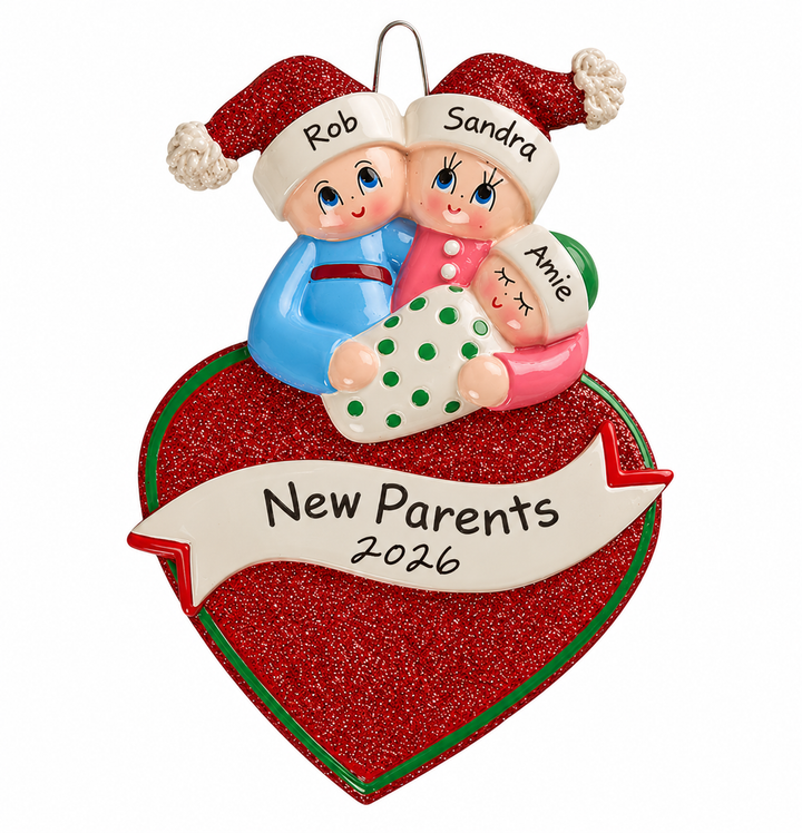 New Parents Personalised Christmas Ornament