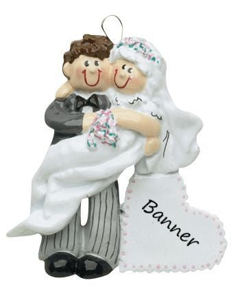 Bride And Groom Personalised Christmas Ornament