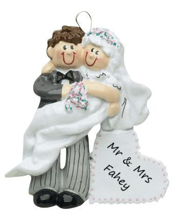 Bride And Groom Personalised Christmas Ornament
