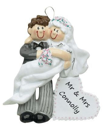Bride And Groom Personalised Christmas Ornament