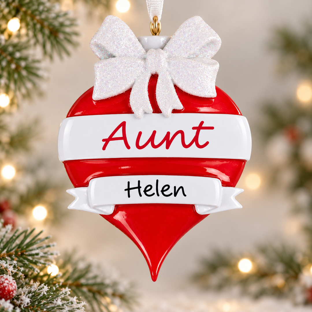 Aunt Bauble Personalised Christmas Ornament