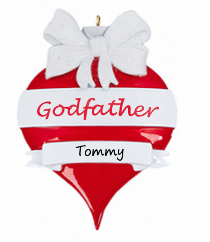 Godfather Bauble Personalised Christmas Ornament